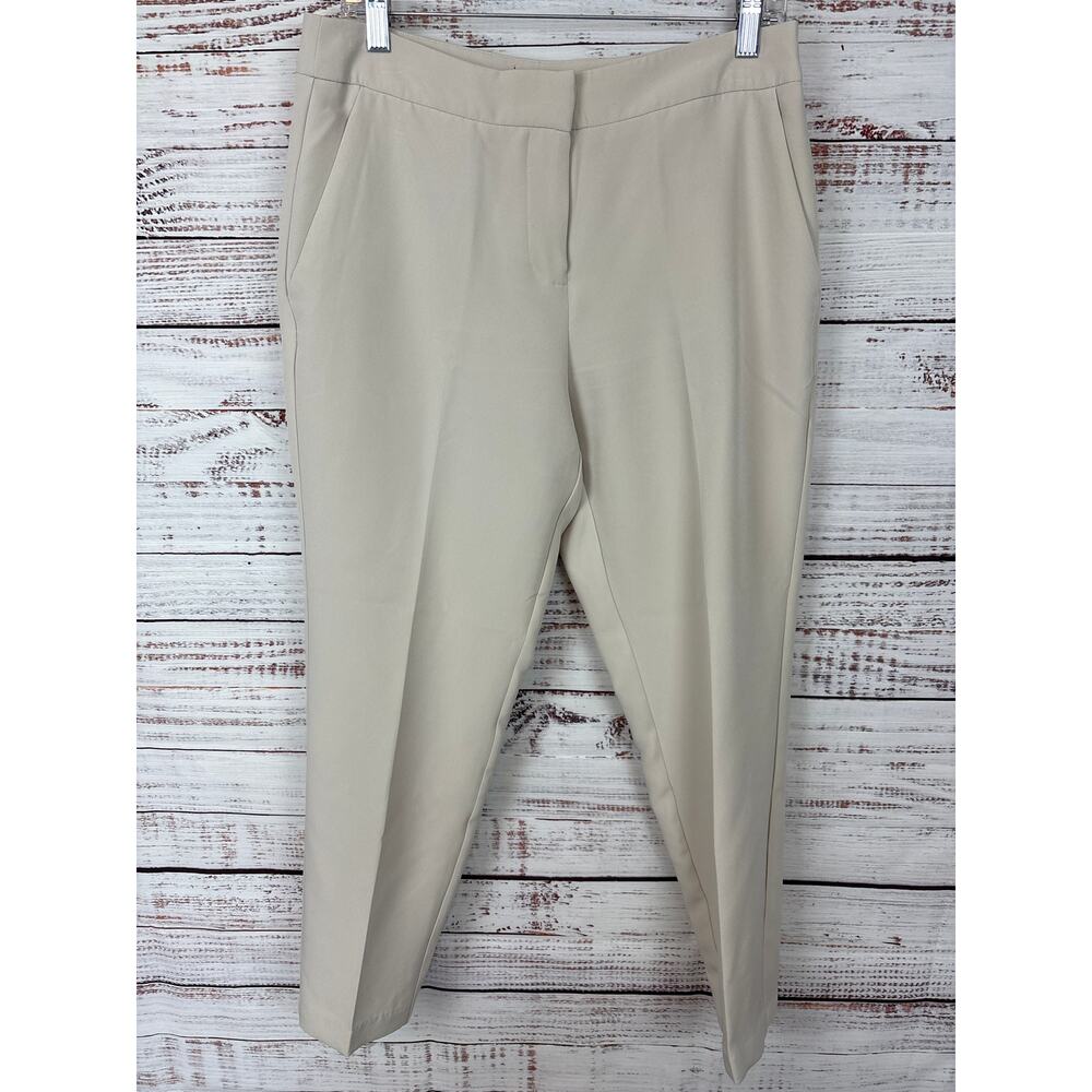 Womens SOHO Apparel Light Tan Straight Leg Ankle Dress Pants Career Stretch Sz 6